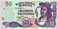 50 Bolivian bolivianos (Obverse)