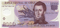2000 Chilean pesos (Obverse)