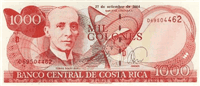 1000 Costa Rican Colones (Obverse)