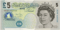 5 Pounds sterling (Obverse)