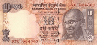10 Indian rupees (Obverse)
