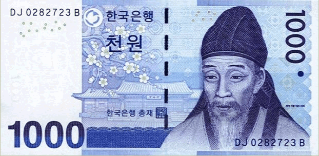 1000 South Korean won (Obverse)