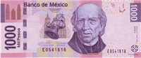 1000 Mexican peso (Obverse)