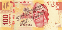 100 Mexican peso (Obverse)