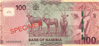 100 Namibian dollars (Reverse)