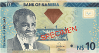 10 Namibian dollars (Obverse)