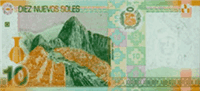10 Peruvian Nuevos Soles (Reverse)