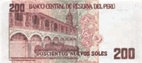 200 Peruvian Nuevos Soles (Reverse)