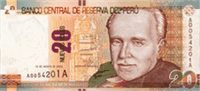 20 Peruvian Nuevos Soles (Obverse)