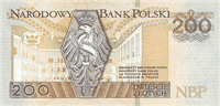 200 Polish złoty (Reverse)