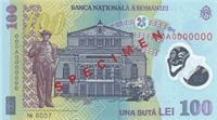 100 Romanian lei (Reverse)