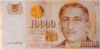 10000 Singapore dollar (Obverse)