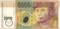 5000 Slovak korunas (Obverse)