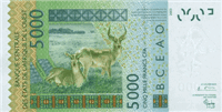 5000 West African CFA francs (Reverse)