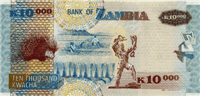 10000 Zambian kwacha (Reverse)