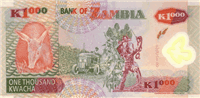 1000 Zambian kwacha (Reverse)